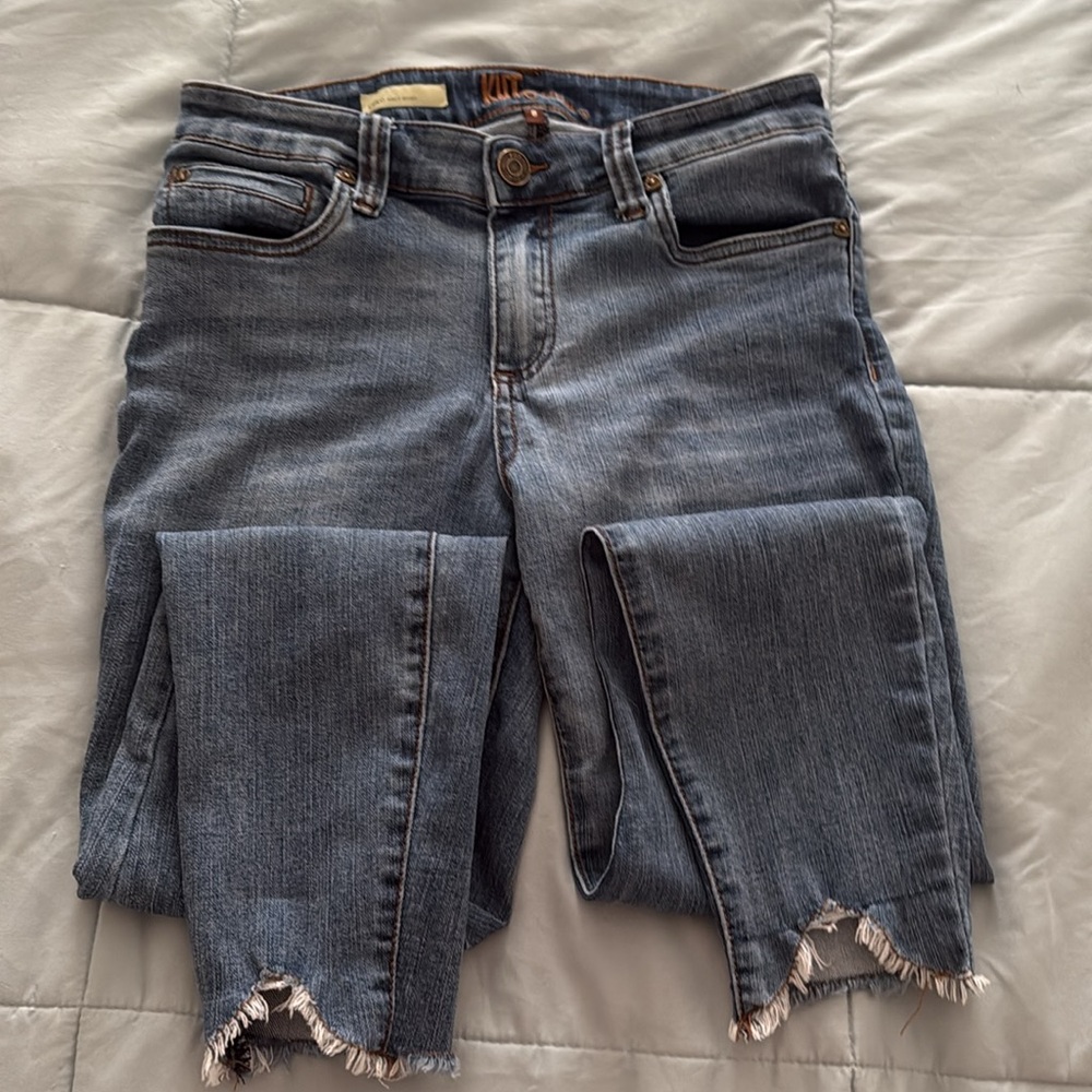 Kut from the Kloth Blue Ankle Cropped Carlo Ankle Skinny Jeans